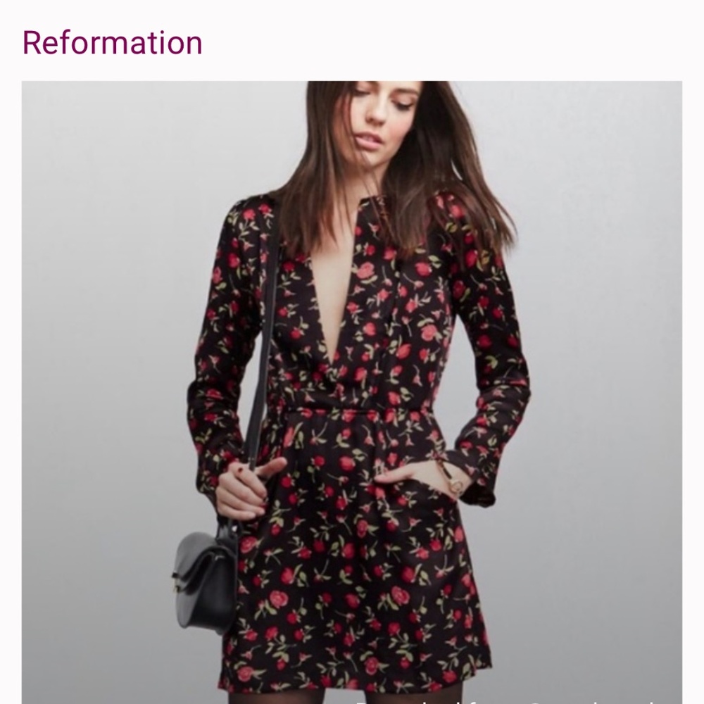 Reformation Mini Flower Dress